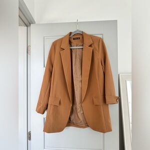 Boohoo oversized Camel Blazer